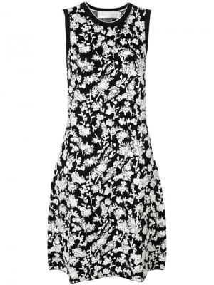 Вязаное платье с цветочным узором Victoria Beckham. Цвет: чёрный