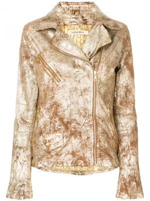 Off-centre zip jacket Giorgio Brato. Цвет: металлический