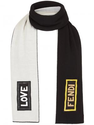 Appliqué scarf Fendi. Цвет: чёрный