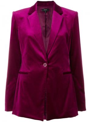 Однобортный пиджак Theory. Цвет: розовый и фиолетовый