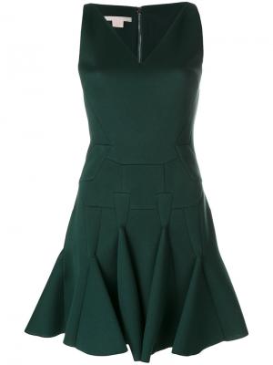 Платье мини с оборкой Antonio Berardi. Цвет: зелёный