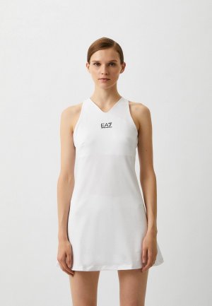 Платье и шорты EA7. Цвет: белый