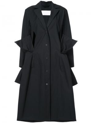 Объемное пальто с узлом Roberts Wood. Цвет: чёрный