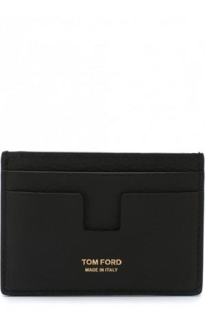 Кожаный футляр для кредитных карт Tom Ford. Цвет: черный