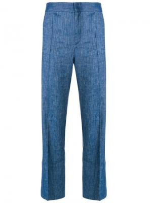 Укороченные повседневные брюки Isabel Marant Étoile. Цвет: синий