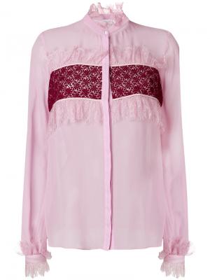 Блузка с рюшами Giambattista Valli. Цвет: розовый и фиолетовый