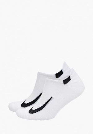 Носки 2 пары Nike. Цвет: белый