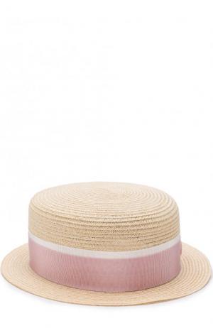 Соломенная шляпа Auguste с лентой Maison Michel. Цвет: бежевый