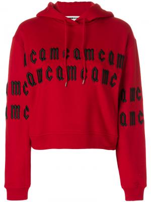 Толстовка с капюшоном и вышивкой McQ Alexander McQueen. Цвет: красный