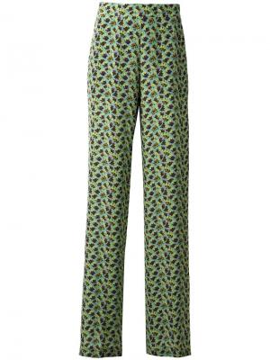 Расклешенные брюки Etro. Цвет: зелёный