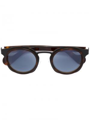 Солнцезащитные очки-авиаторы Moncler Eyewear. Цвет: чёрный