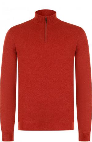 Кашемировый свитер с воротником на молнии Loro Piana. Цвет: красный