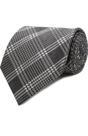 Шелковый галстук с узором Tom Ford. Цвет: черный