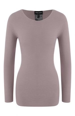 Пуловер с круглым вырезом Giorgio Armani. Цвет: розовый