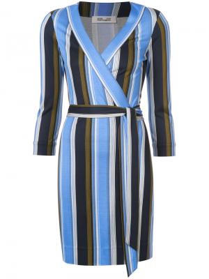 Полосатое платье Sussex с запахом Dvf Diane Von Furstenberg. Цвет: синий