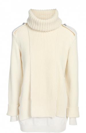 Вязаный свитер Alexander McQueen. Цвет: белый