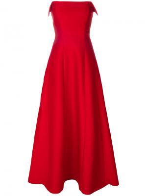 Вечернее платье Tulip Alberta Ferretti. Цвет: красный