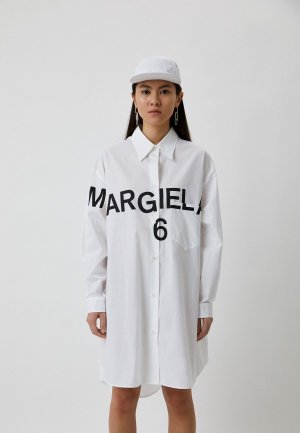 Платье MM6 Maison Margiela. Цвет: белый
