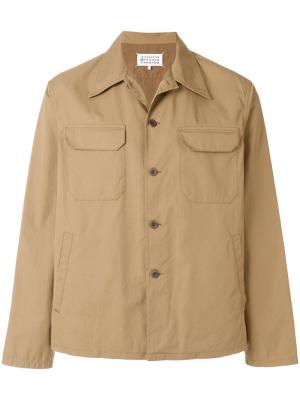 Куртка с накладными карманами Maison Margiela. Цвет: коричневый