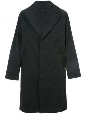 Однобортное пальто Saturdays Nyc. Цвет: чёрный