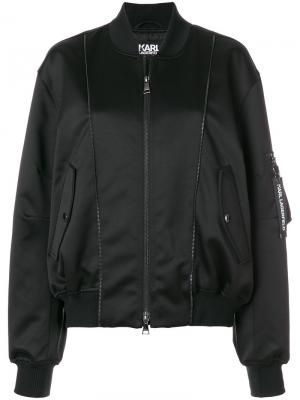 Куртка-бомбер Karl Lagerfeld. Цвет: чёрный