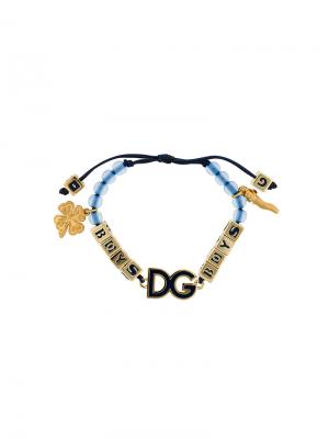 Браслет с логотипом Dolce & Gabbana. Цвет: синий
