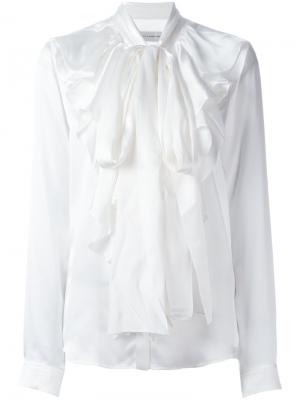 Блузка с завязками на бант Faith Connexion. Цвет: белый