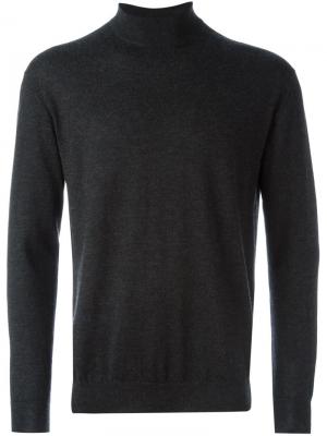 Трикотажный свитер с высоким горлом N.Peal. Цвет: серый