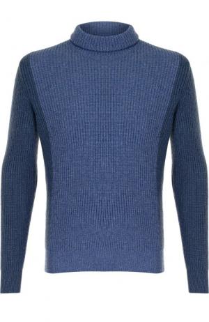 Кашемировый свитер с воротником-стойкой Loro Piana. Цвет: синий