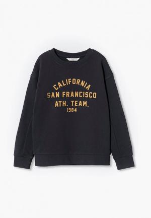 Свитшот Mango Kids. Цвет: серый