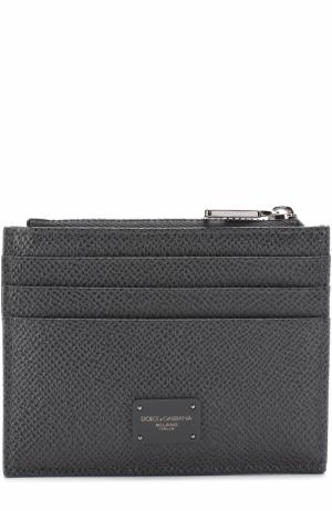 Кожаный футляр для кредитных карт с отделением монет Dolce & Gabbana. Цвет: темно-серый