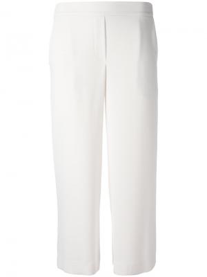 Укороченные прямые брюки P.A.R.O.S.H.. Цвет: белый