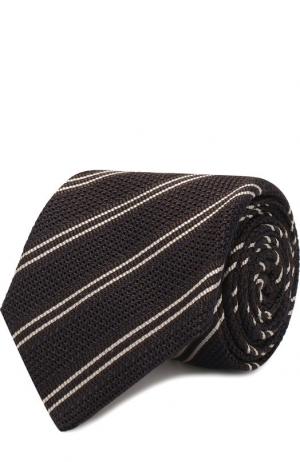 Шелковый галстук с узором Tom Ford. Цвет: темно-коричневый