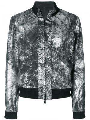Куртка-бомбер металлик Giorgio Brato. Цвет: чёрный