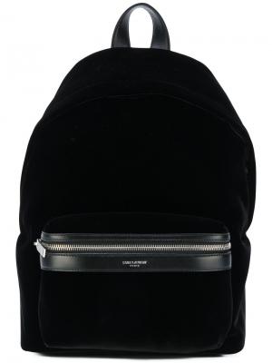 Рюкзак с логотипом Saint Laurent. Цвет: чёрный