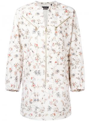 Платье-рубашка Telka с цветочным узором Isabel Marant. Цвет: белый
