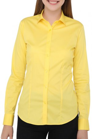 Рубашка BAWER. Цвет: желтый