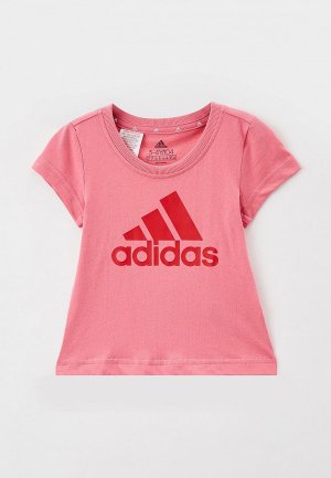 Футболка adidas. Цвет: розовый