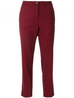 Укороченные зауженные брюки Erika Cavallini. Цвет: розовый и фиолетовый