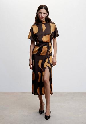 Платье Mango. Цвет: коричневый
