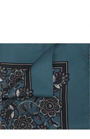 Шелковый платок с принтом Dolce & Gabbana. Цвет: бирюзовый