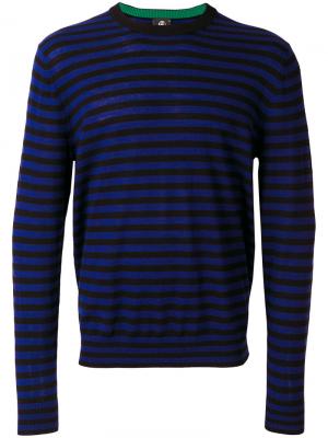 Вязаный свитер в полоску Ps By Paul Smith. Цвет: синий