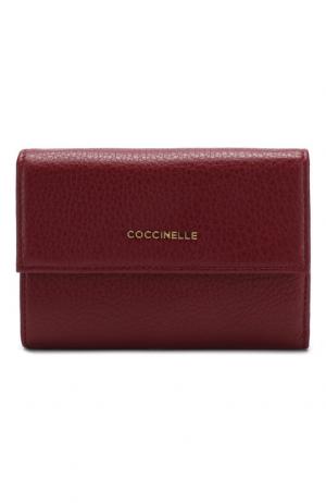Кожаный кошелек Coccinelle. Цвет: бордовый