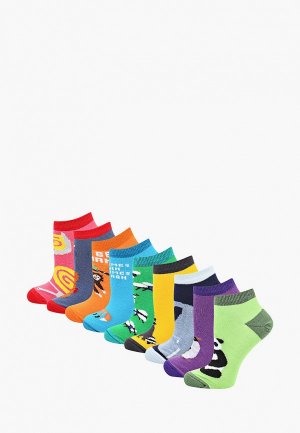 Носки 9 пар bb socks. Цвет: разноцветный