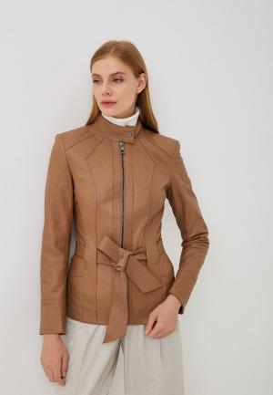 Куртка кожаная Giorgio Di Mare. Цвет: коричневый