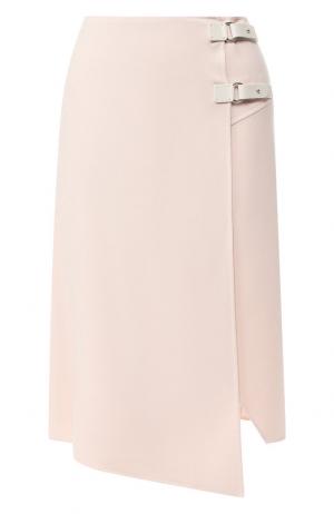Однотонная шерстяная юбка Loro Piana. Цвет: розовый