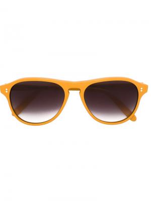 Солнцезащитные очки с градиентными стеклами Cutler & Gross. Цвет: жёлтый и оранжевый