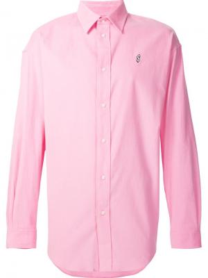 Рубашка с вышивкой Alexander Wang. Цвет: розовый и фиолетовый