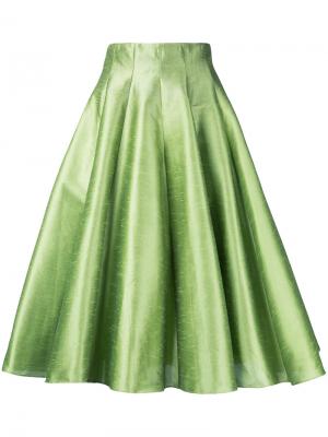 Пышная юбка миди Bambah. Цвет: зелёный