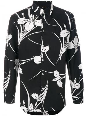 Flower print shirt Nº21. Цвет: чёрный